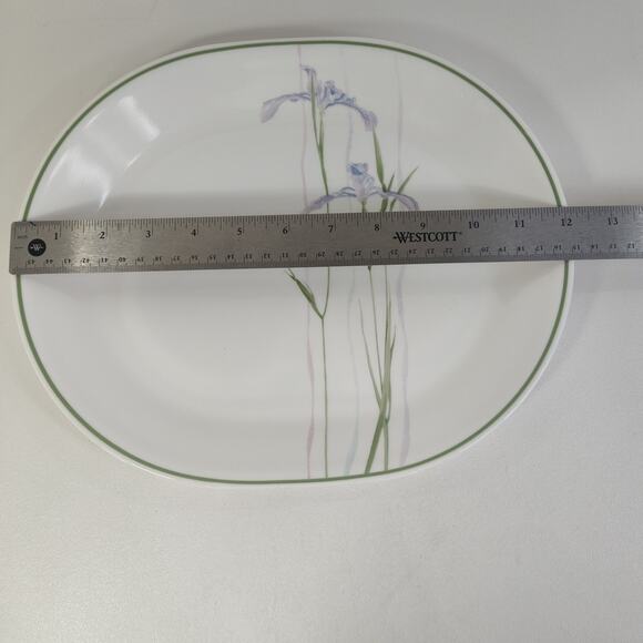 Corelle By Corning Shadow‎ Iris Serving Platter Vintage 12”L 10”W - Picture 5 of 5